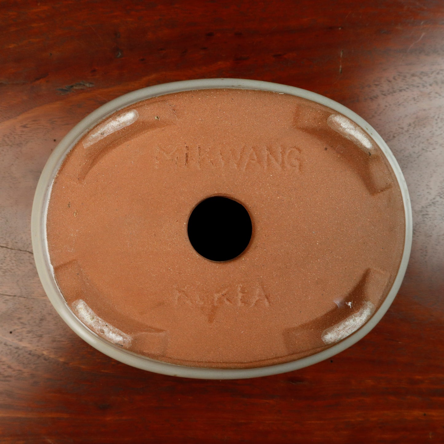 Glazed Oval Bonsai Pot - Korean Production