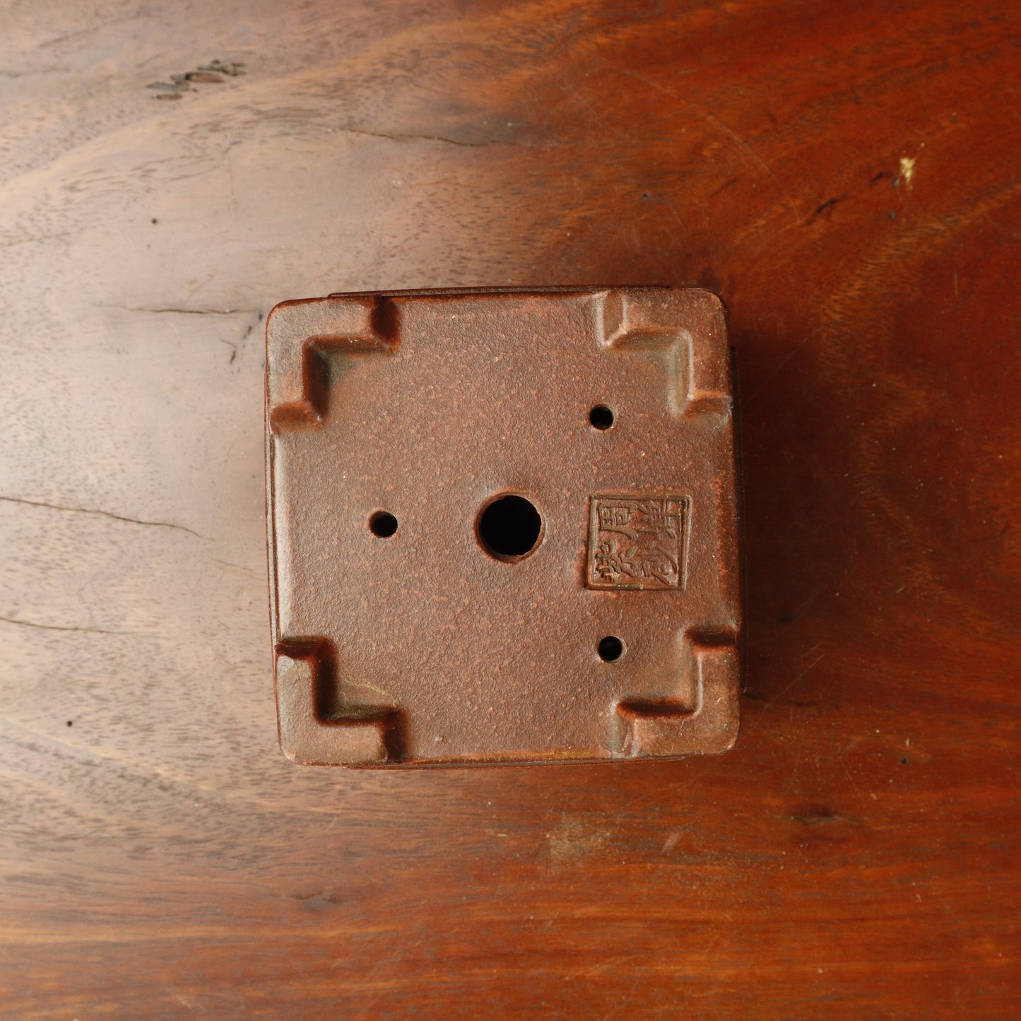 Small Bronze Wash Square Bonsai Pot