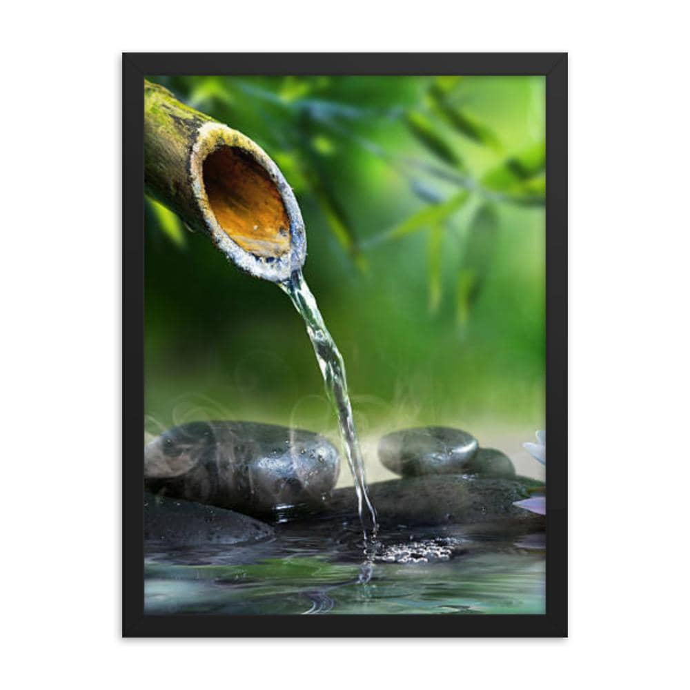 Bamboo Water Feature Print - Bonsai-En
