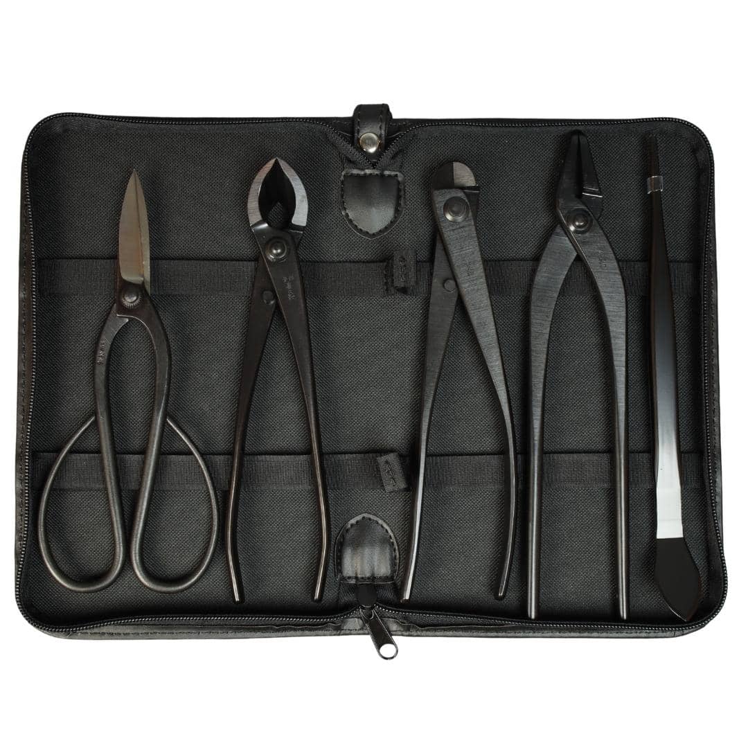 kikuwa bonsai werkzeug Bonsai Tool Kit 5 Piece Carbon Steel - Japanese Made