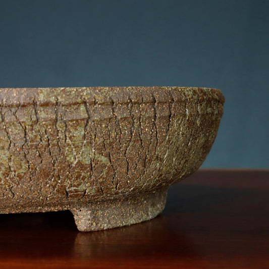 Hand Made Round Bonsai Pot - Samarkand Pottery #2