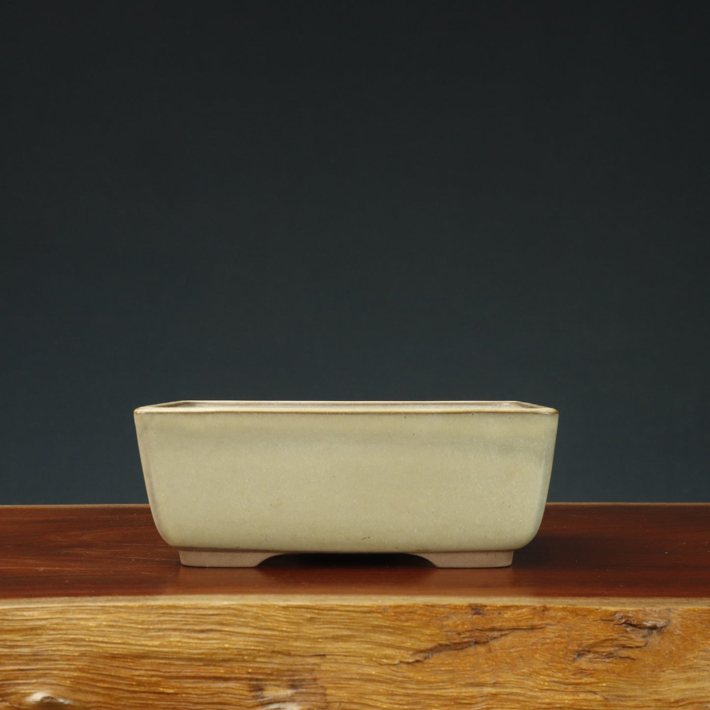 Rectangle Glazed Bonsai Pot - Japanese Production