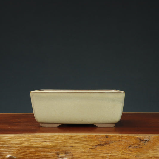 Rectangle Glazed Bonsai Pot - Japanese Production