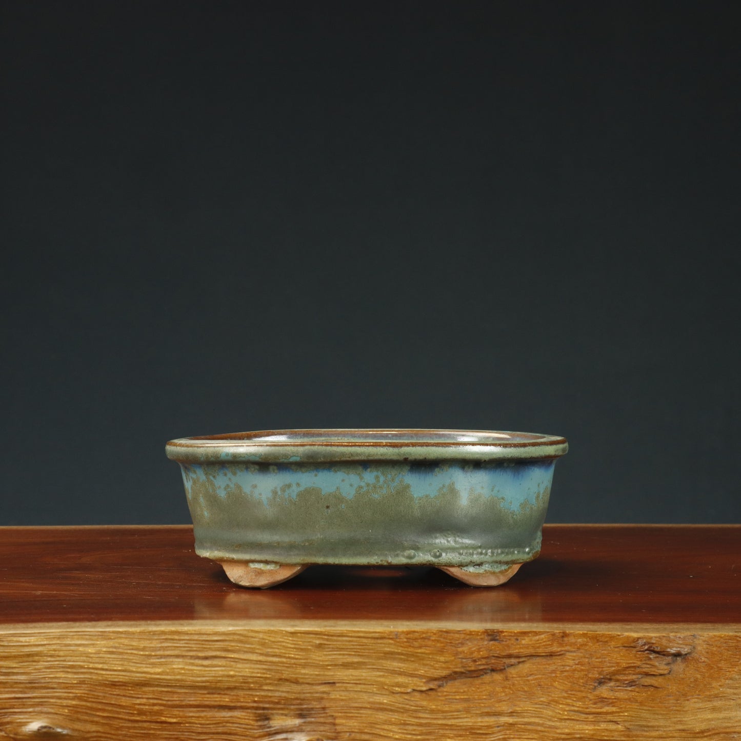 Glazed Oval Bonsai Pot - Unknown Maker