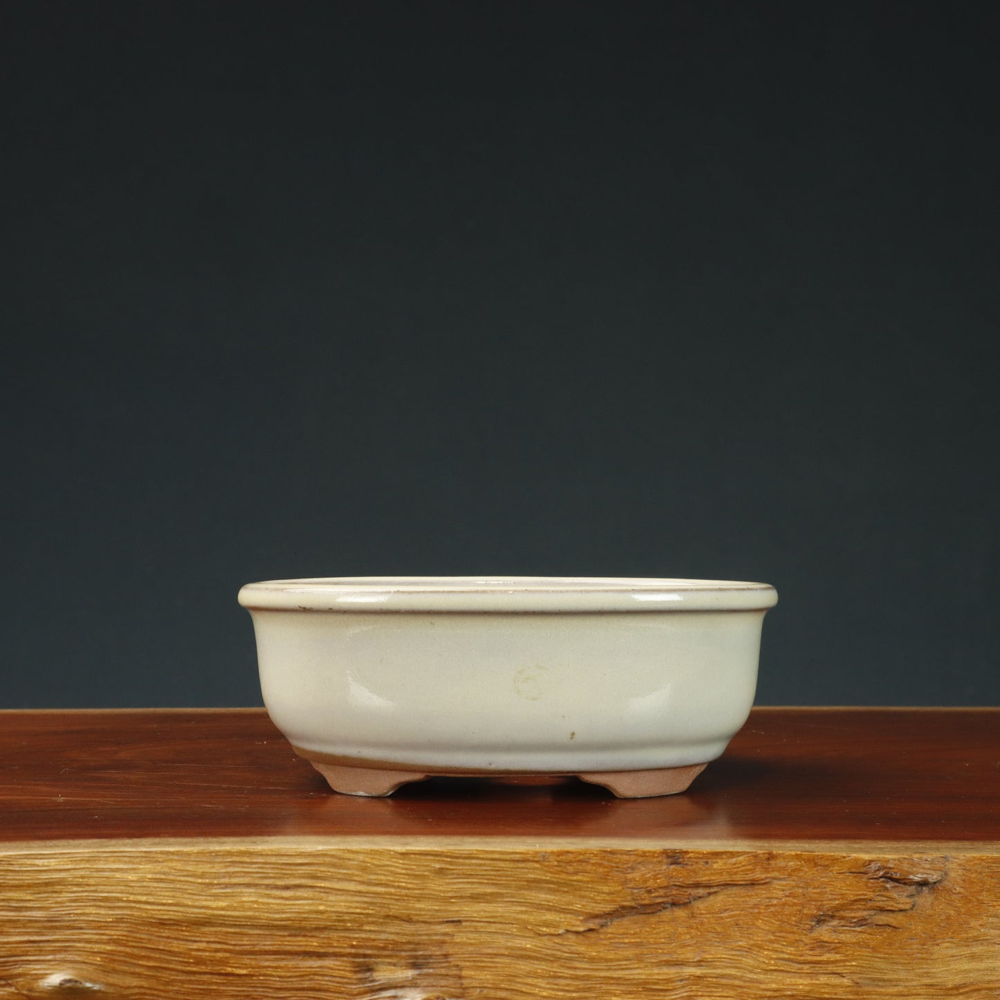 Glazed Oval Bonsai Pot - Korean Production