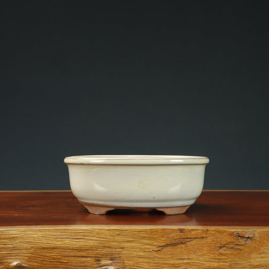 Glazed Oval Bonsai Pot - Korean Production