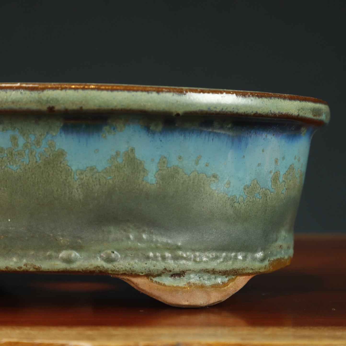 Glazed Oval Bonsai Pot - Unknown Maker