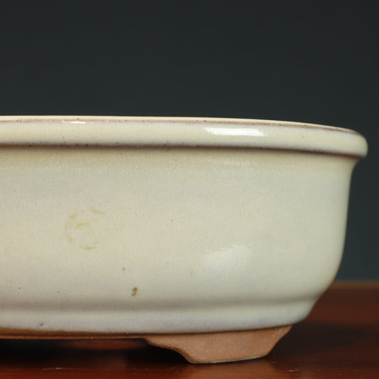 Glazed Oval Bonsai Pot - Korean Production