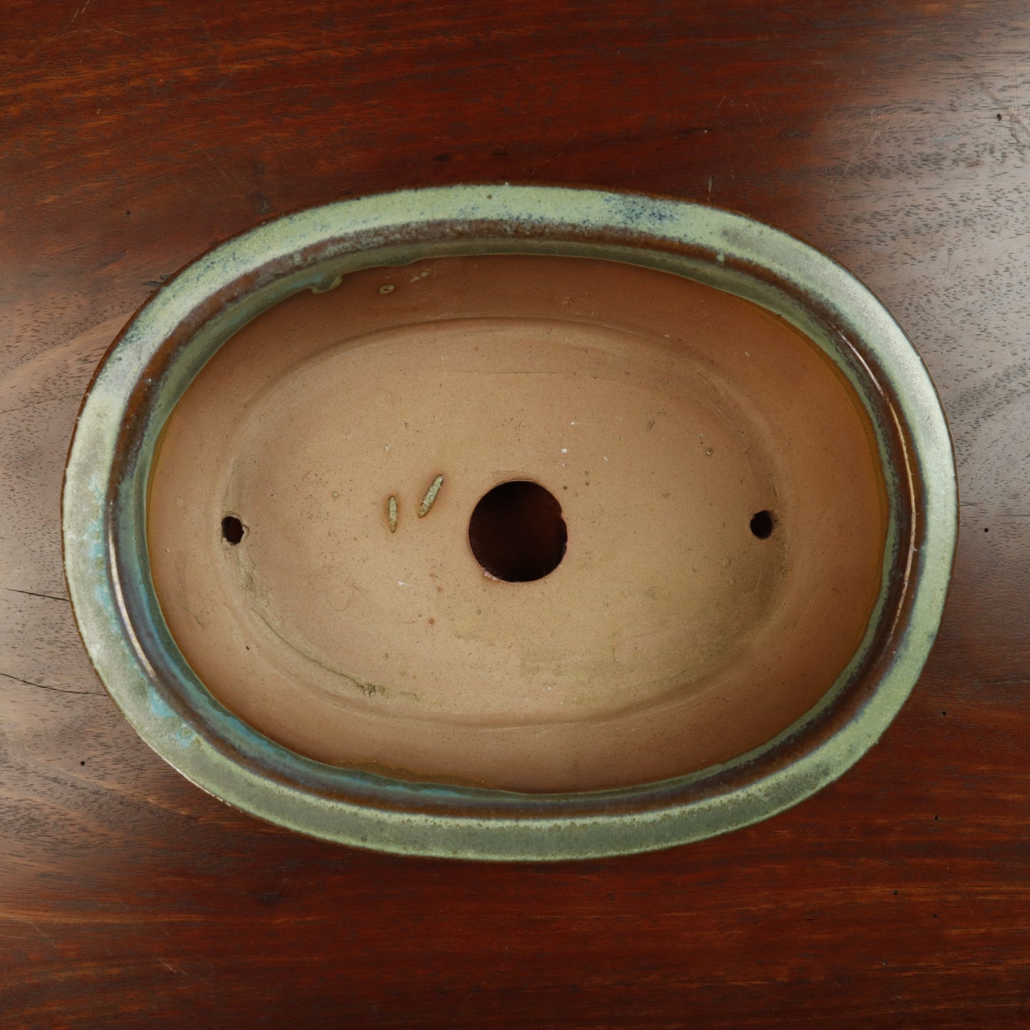Glazed Oval Bonsai Pot - Unknown Maker