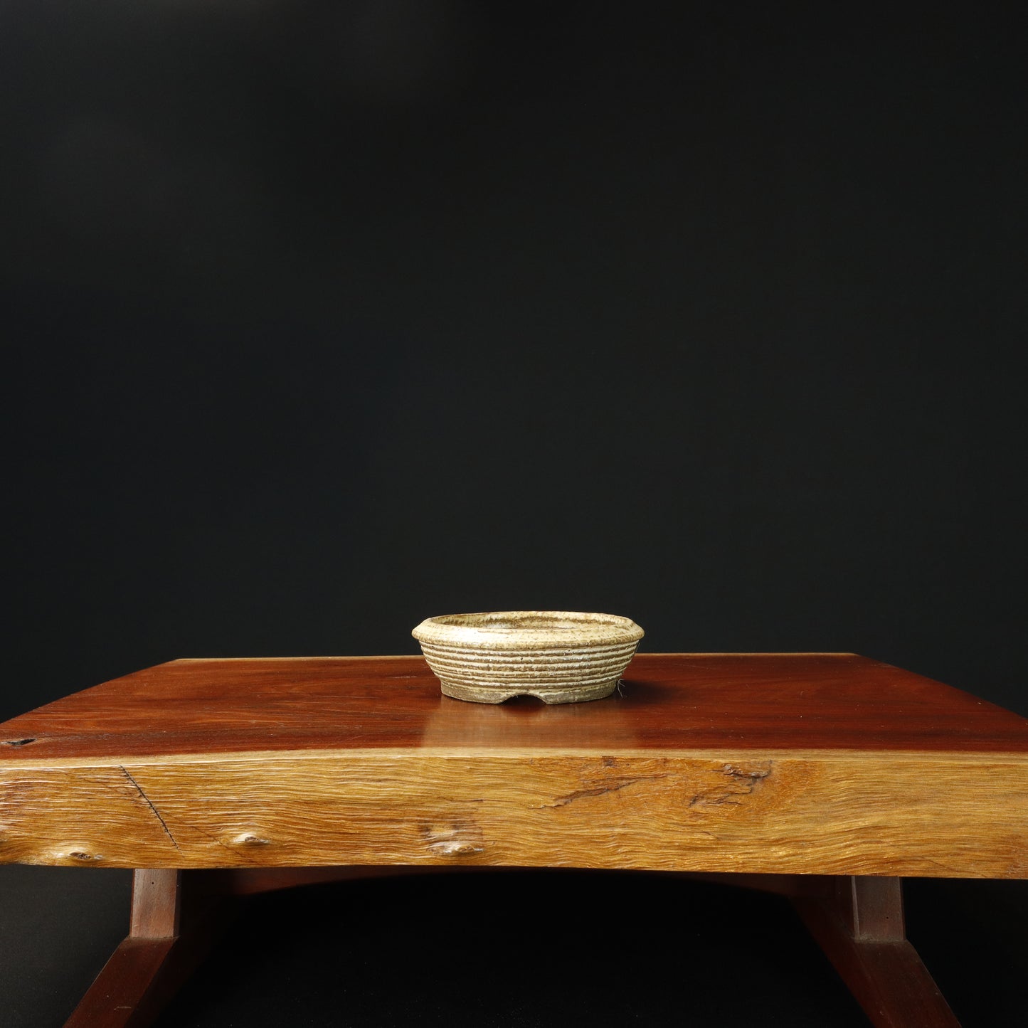Tracy Francis Round Glazed Bonsai Pot