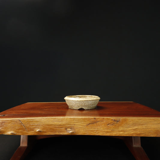 Tracy Francis Round Glazed Bonsai Pot