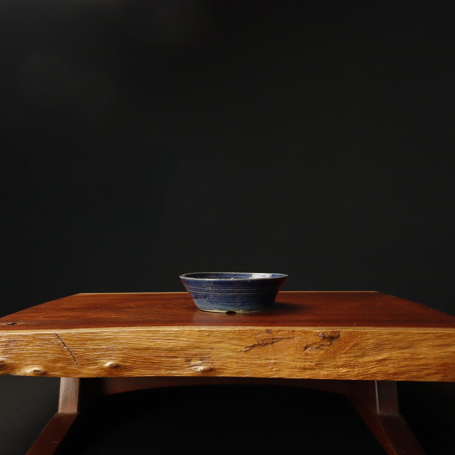 Denise Allen Round Washed Glazed Bonsai Pot