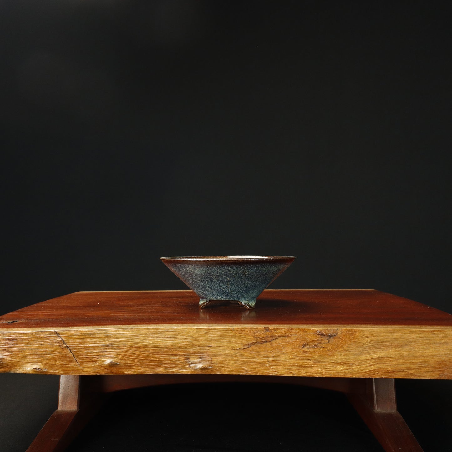 Round Tapered Glazed Bonsai Pot - Unknown Maker