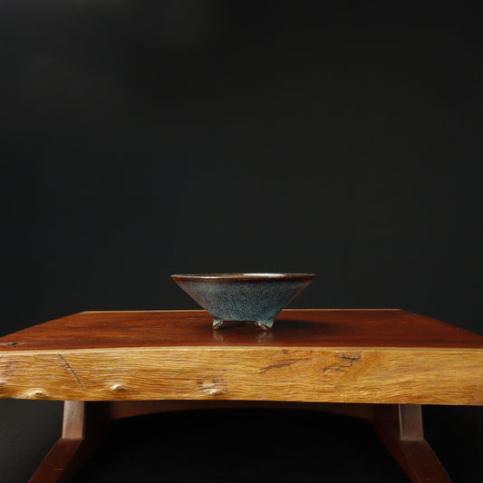 Round Tapered Glazed Bonsai Pot - Unknown Maker