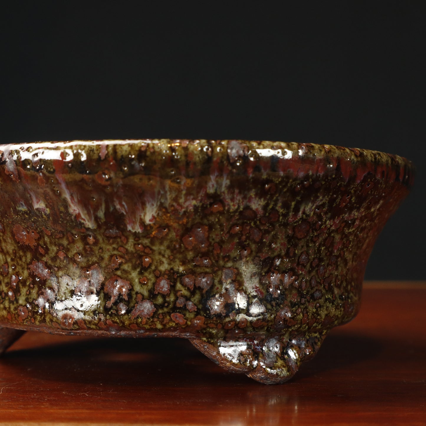 Glazed Round Bonsai Pot - Unknown Maker