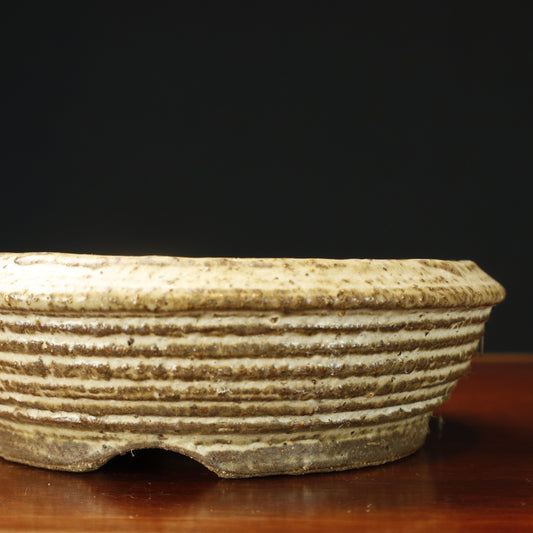 Tracy Francis Round Glazed Bonsai Pot