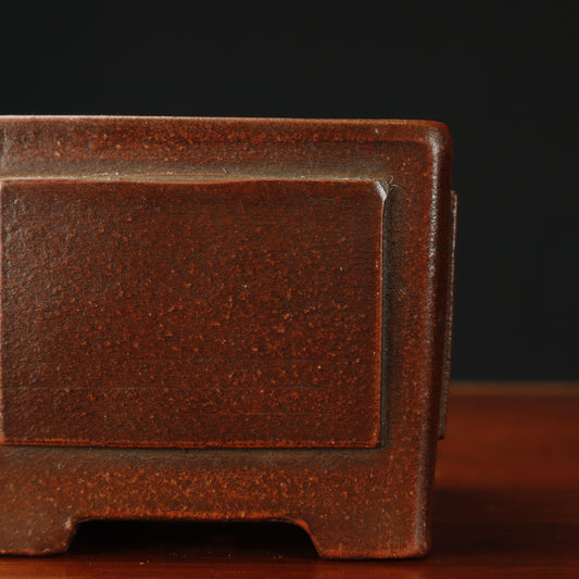 Small Bronze Wash Square Bonsai Pot