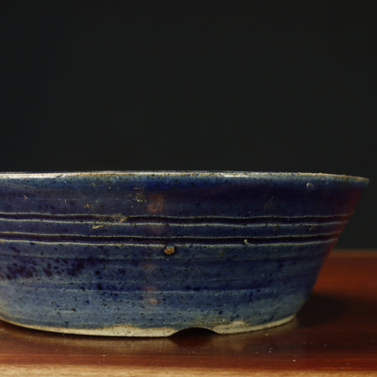 Denise Allen Round Washed Glazed Bonsai Pot
