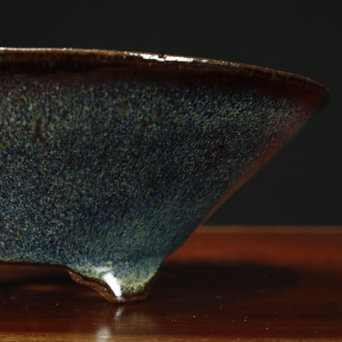Round Tapered Glazed Bonsai Pot - Unknown Maker