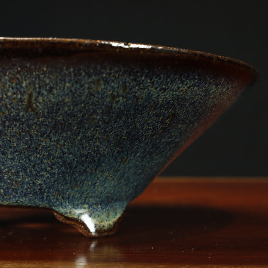 Round Tapered Glazed Bonsai Pot - Unknown Maker