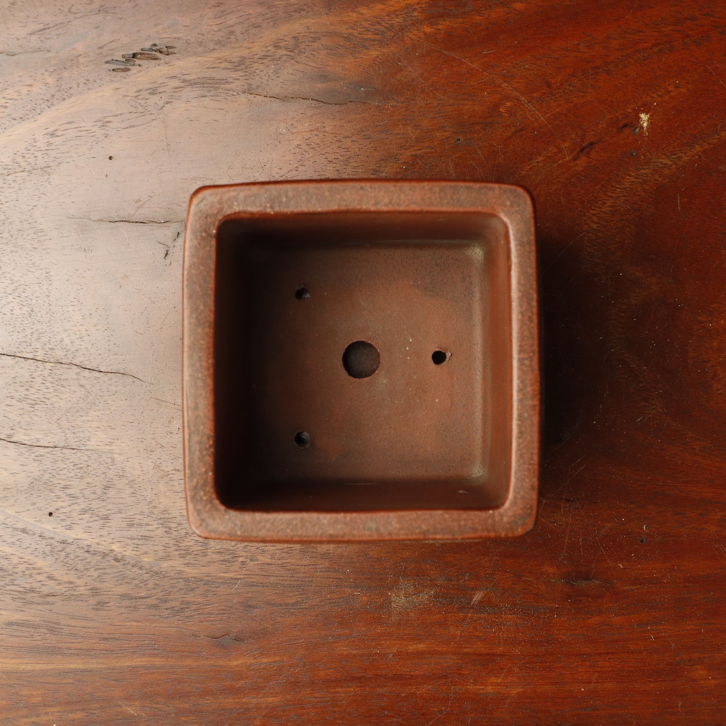 Small Bronze Wash Square Bonsai Pot
