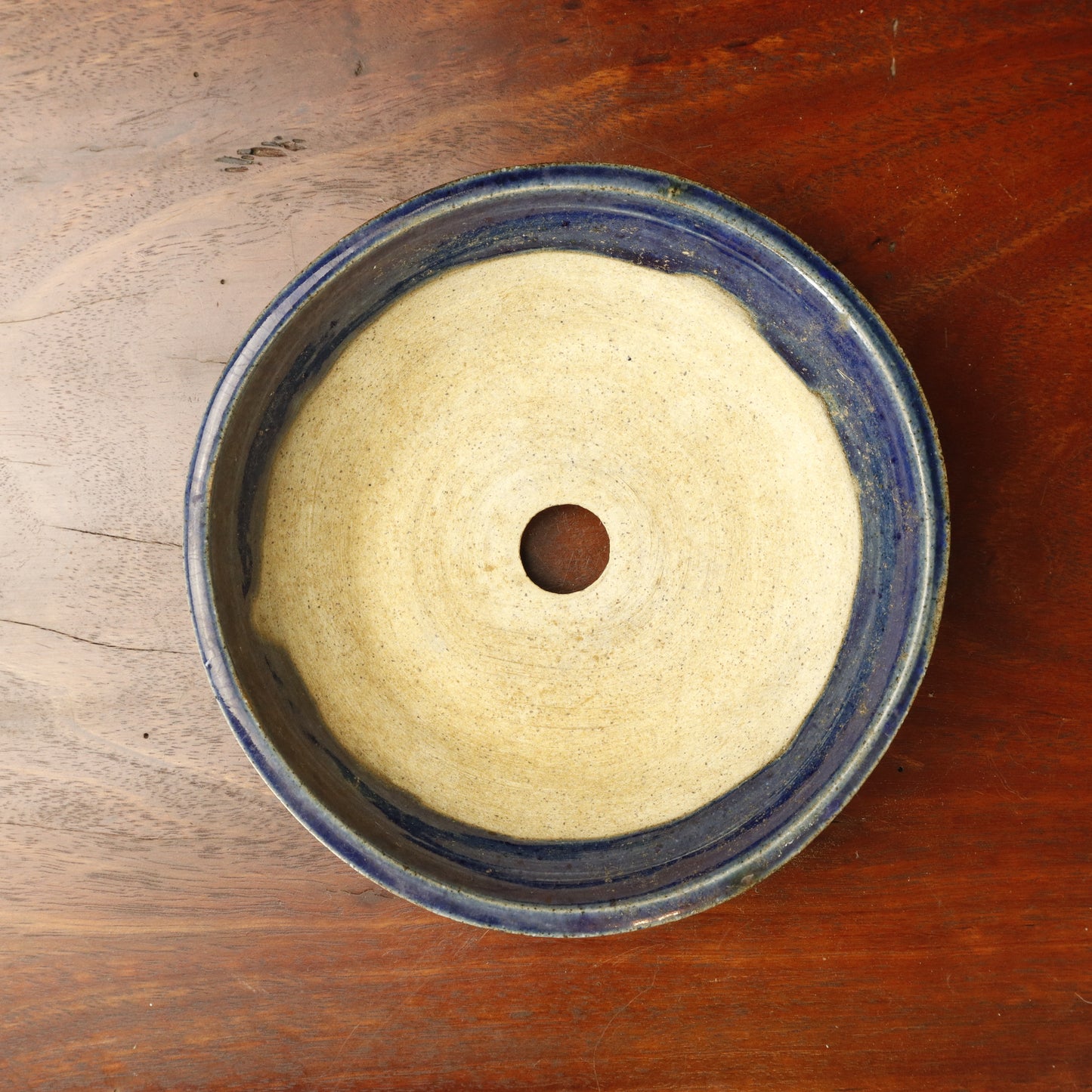 Denise Allen Round Washed Glazed Bonsai Pot