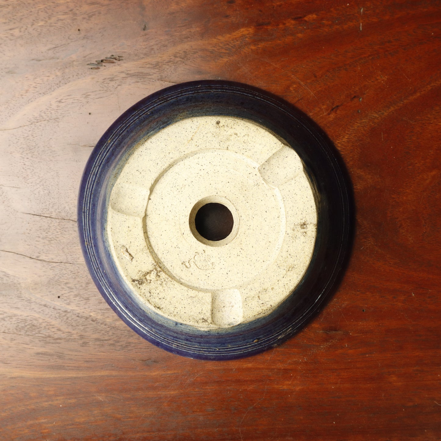 Denise Allen Round Washed Glazed Bonsai Pot