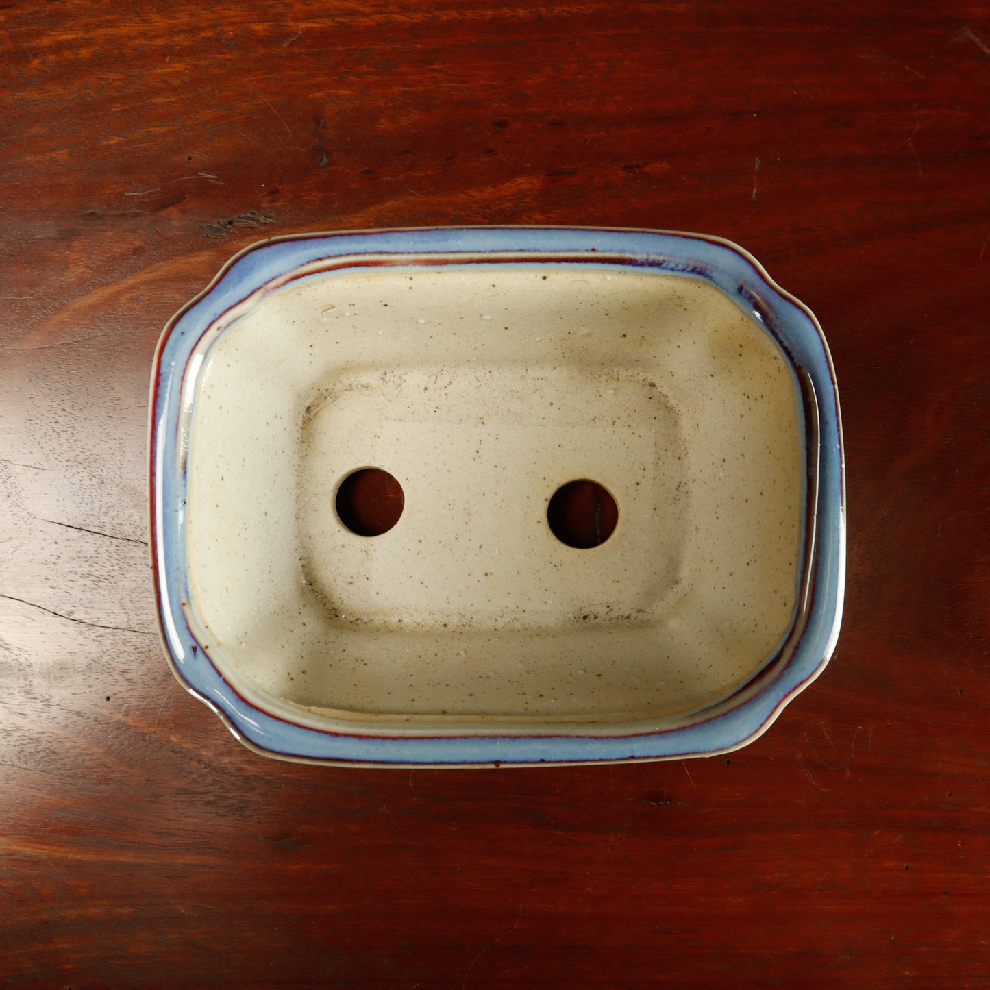 Chinese Glazed Rectangle Bonsai Pot