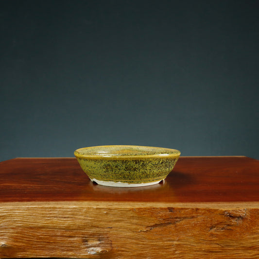 Denise Allen Glazed Round Bonsai Pot - USED