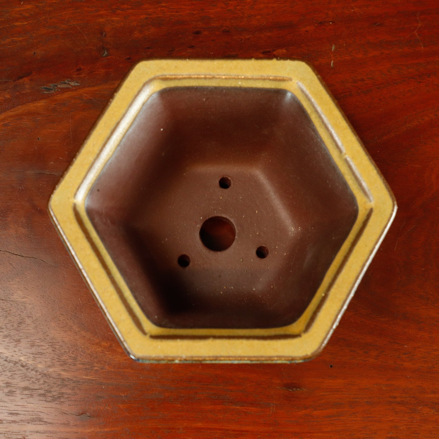 Chinese Drip Glaze Hexagonal Pot