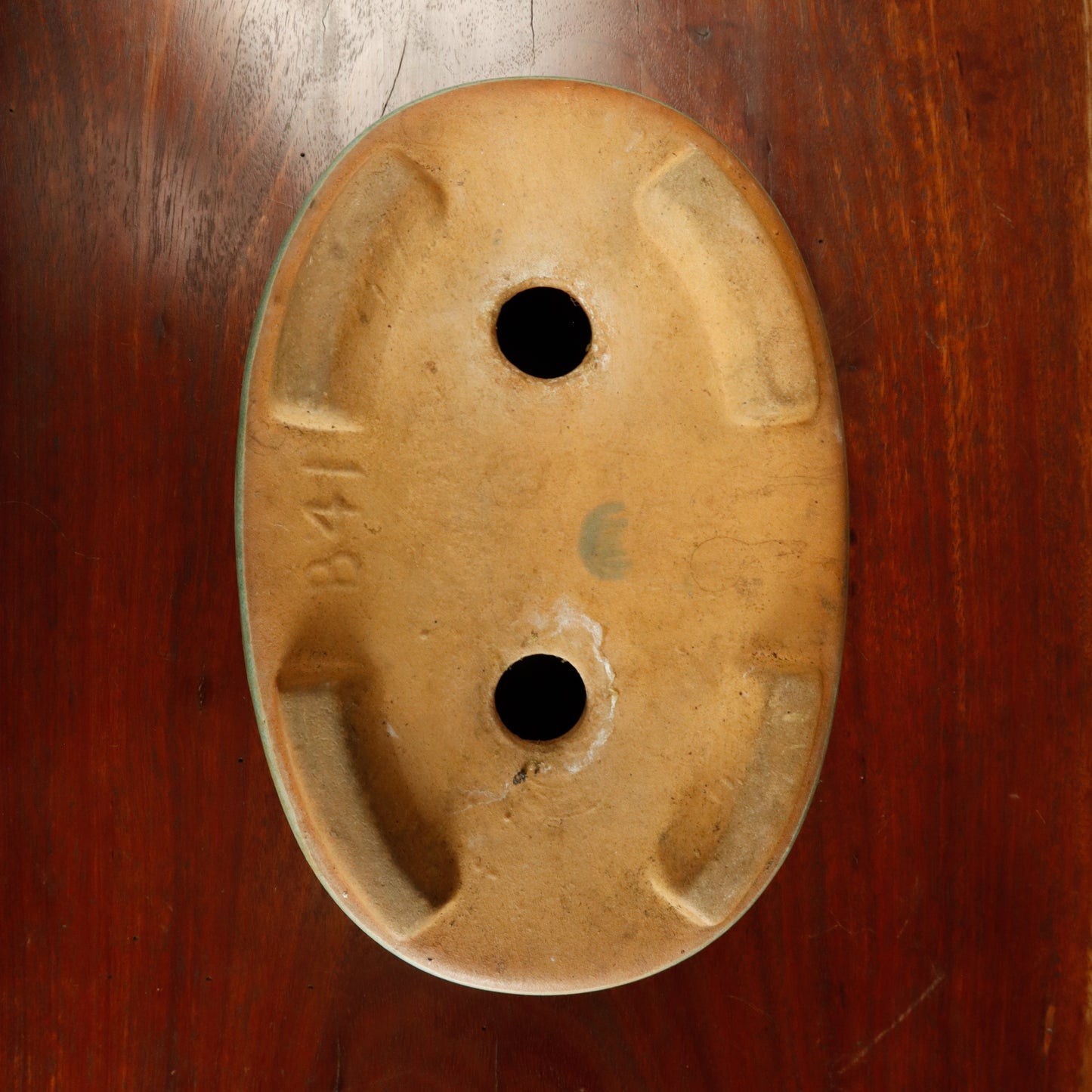 Deep Glazed Oval Bonsai Pot - USED