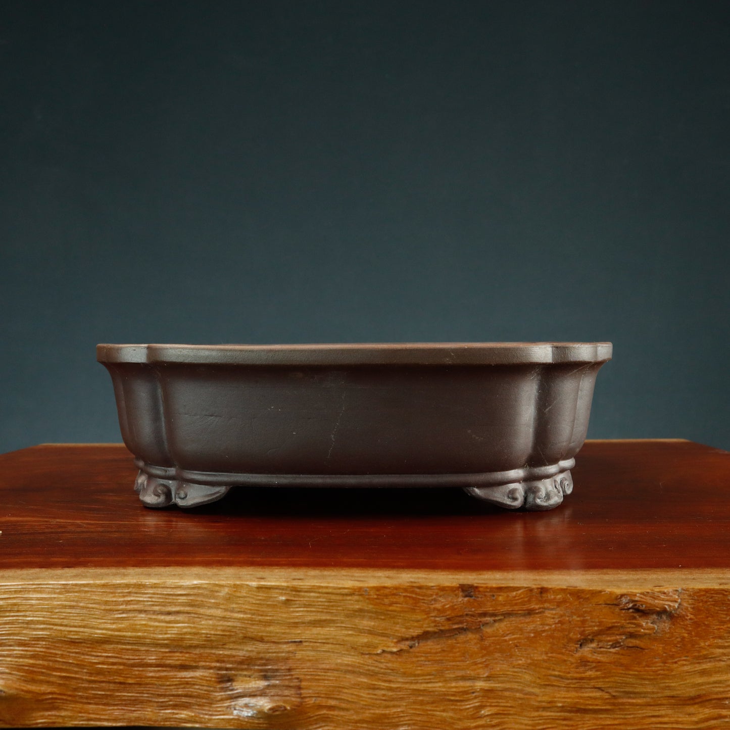 Vietnamese Lotus Style Rectangle Bonsai Pot