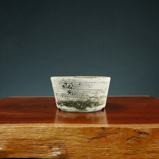 Denise Allen Textured Round Glazed Bonsai Pot - USED