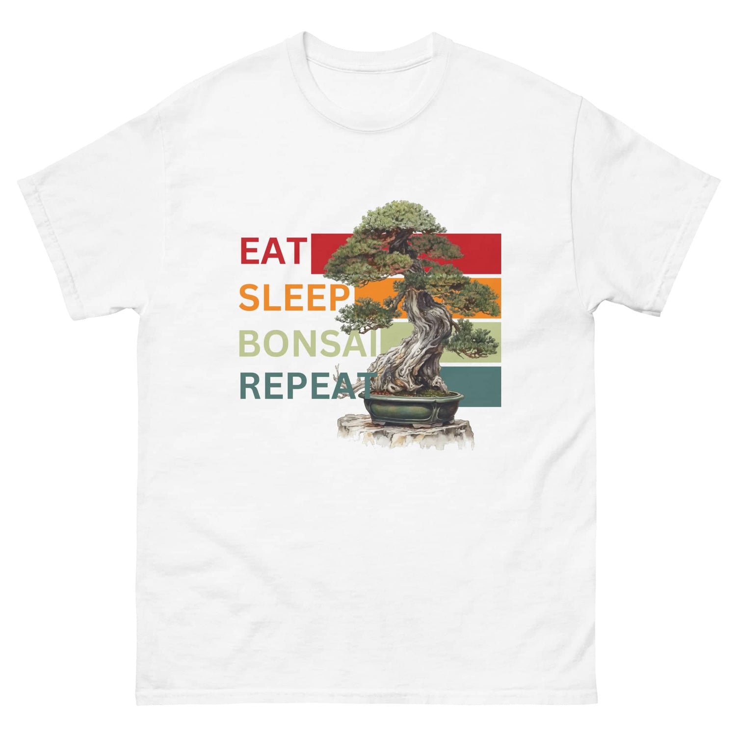 eating a bonsai tree Eat Sleep Bonsai Repeat T-Shirt – Bonsai-En