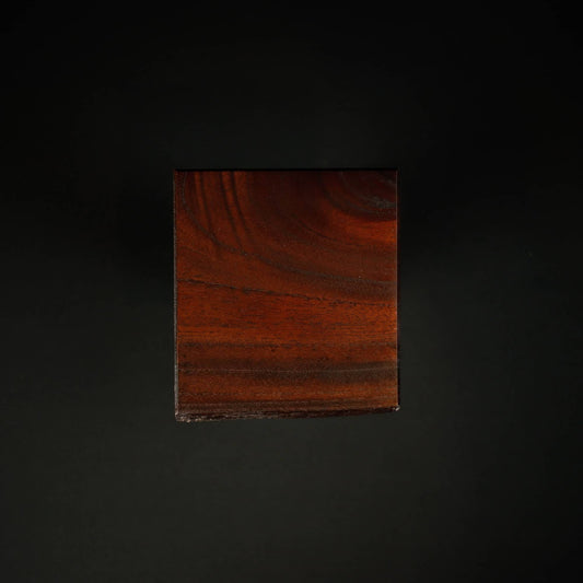 Bonsai Display Jita - Square With Natural Edge Dark 14cm