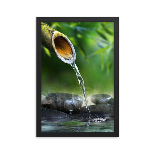 Bamboo Water Feature Print - Bonsai-En