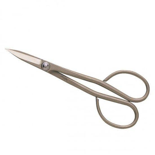 Kikuwa 185mm Fluorine Nickel Plated Bud / Satsuki Bonsai Scissors - Bonsai-En