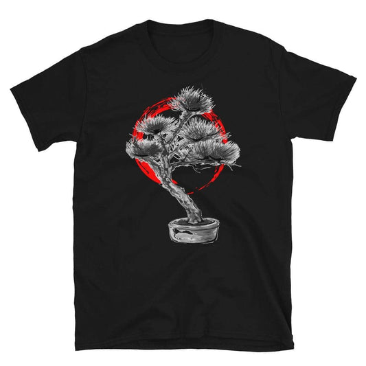 Pine Enso Black T-Shirt - Bonsai-En